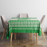 Green Mele Kalikimaka Hawaii Tablecloth Funny Ho Ho Ho Santa Shaka LT14 - Polynesian Pride