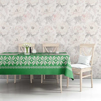 Green Mele Kalikimaka Hawaii Tablecloth Funny Ho Ho Ho Santa Shaka LT14 - Polynesian Pride