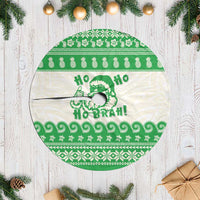 Green Mele Kalikimaka Hawaii Tree Skirt Funny Ho Ho Ho Santa Shaka LT14 Casual Green - Polynesian Pride