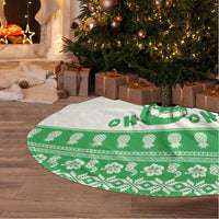 Green Mele Kalikimaka Hawaii Tree Skirt Funny Ho Ho Ho Santa Shaka LT14 - Polynesian Pride