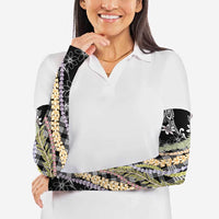 Black Palaka Hawaii Leis Arm Sleeves Hawaiian-plaid Elegant Tropical Vibes LT14 - Polynesian Pride