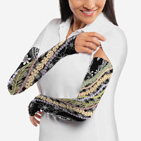Black Palaka Hawaii Leis Arm Sleeves Hawaiian-plaid Elegant Tropical Vibes LT14 - Polynesian Pride
