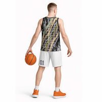 Black Palaka Hawaii Leis Basketball Jersey Hawaiian-plaid Elegant Tropical Vibes LT14 - Polynesian Pride