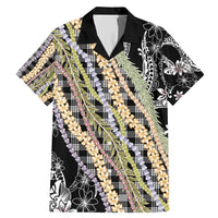 Black Palaka Hawaii Leis Family Matching Mermaid Dress and Hawaiian Shirt Hawaiian-plaid Elegant Tropical Vibes - Polynesian Pride