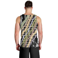 Black Palaka Hawaii Leis Men Tank Top Hawaiian-plaid Elegant Tropical Vibes LT14 - Polynesian Pride