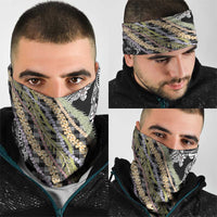 Black Palaka Hawaii Leis Neck Gaiter Hawaiian-plaid Elegant Tropical Vibes - Polynesian Pride