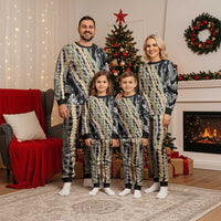 Black Palaka Hawaii Leis Christmas Pajama Set Hawaiian-plaid Elegant Tropical Vibes LT14 - Polynesian Pride