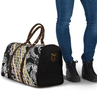 Black Palaka Hawaii Leis Travel Bag Hawaiian-plaid Elegant Tropical Vibes LT14 - Polynesian Pride