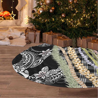 Black Palaka Hawaii Leis Tree Skirt Hawaiian-plaid Elegant Tropical Vibes LT14 - Polynesian Pride
