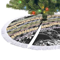 Black Palaka Hawaii Leis Tree Skirt Hawaiian-plaid Elegant Tropical Vibes LT14 - Polynesian Pride
