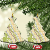Green Palaka Hawaii Leis Ceramic Ornament Hawaiian-plaid Elegant Tropical Vibes LT14 Christmas Tree Green - Polynesian Pride