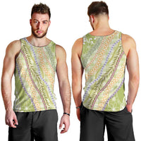 Green Palaka Hawaii Leis Men Tank Top Hawaiian-plaid Elegant Tropical Vibes LT14 - Polynesian Pride
