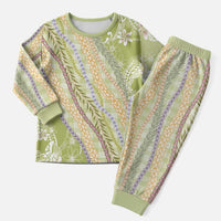 Green Palaka Hawaii Leis Christmas Pajama Set Hawaiian-plaid Elegant Tropical Vibes LT14 Men Green - Polynesian Pride