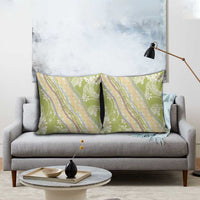 Green Palaka Hawaii Leis Pillow Cover Hawaiian-plaid Elegant Tropical Vibes - Polynesian Pride