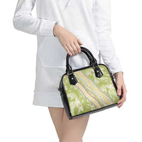 Green Palaka Hawaii Leis Shoulder Handbag Hawaiian-plaid Elegant Tropical Vibes LT14 - Polynesian Pride