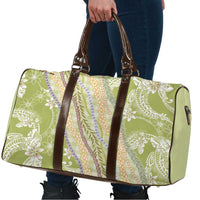 Green Palaka Hawaii Leis Travel Bag Hawaiian-plaid Elegant Tropical Vibes LT14 - Polynesian Pride