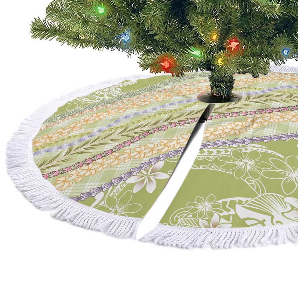 Green Palaka Hawaii Leis Tree Skirt Hawaiian-plaid Elegant Tropical Vibes LT14 - Polynesian Pride