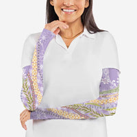 Purple Palaka Hawaii Leis Arm Sleeves Hawaiian-plaid Elegant Tropical Vibes LT14 - Polynesian Pride