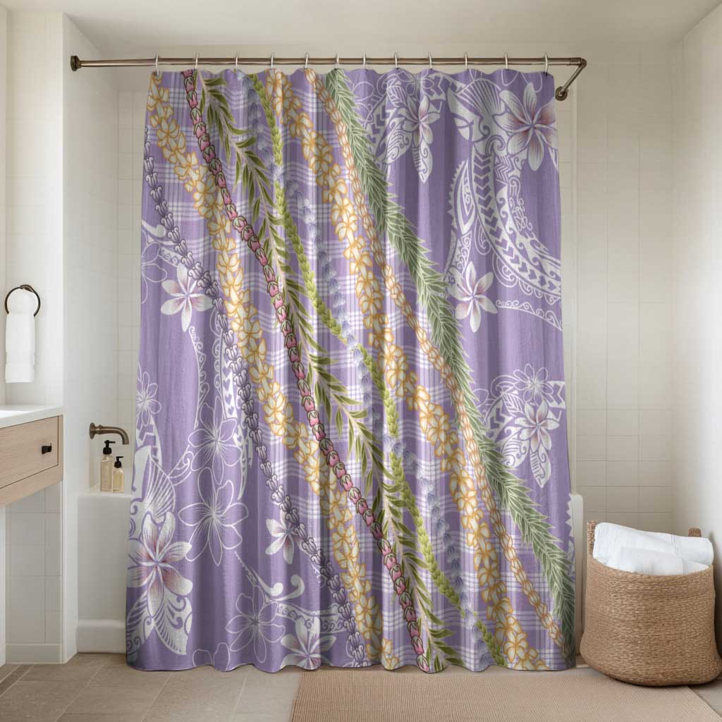 Purple Palaka Hawaii Leis Bathroom Set Hawaiian-plaid Elegant Tropical Vibes - Polynesian Pride