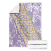 Purple Palaka Hawaii Leis Blanket Hawaiian-plaid Elegant Tropical Vibes - Polynesian Pride