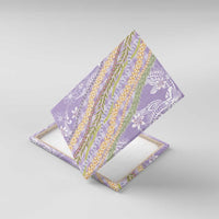 Purple Palaka Hawaii Leis Canvas Wall Art Hawaiian-plaid Elegant Tropical Vibes - Polynesian Pride