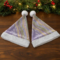 Purple Palaka Hawaii Leis Christmas Santa Hat Hawaiian-plaid Elegant Tropical Vibes LT14 - Polynesian Pride