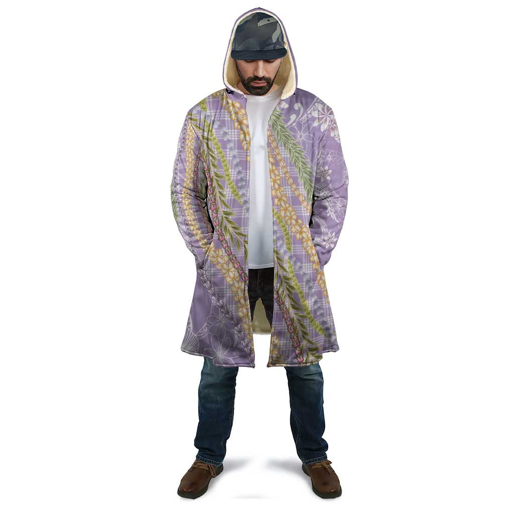 Purple Palaka Hawaii Leis Cloak Hawaiian-plaid Elegant Tropical Vibes - Polynesian Pride