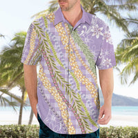 Purple Palaka Hawaii Leis Hawaiian Shirt Hawaiian-plaid Elegant Tropical Vibes - Polynesian Pride
