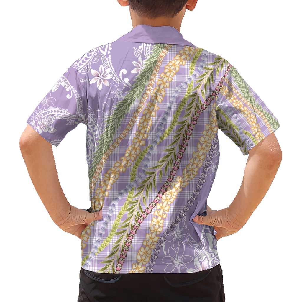 Purple Palaka Hawaii Leis Hawaiian Shirt Hawaiian-plaid Elegant Tropical Vibes - Polynesian Pride