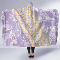 Purple Palaka Hawaii Leis Hooded Blanket Hawaiian-plaid Elegant Tropical Vibes LT14 One Size Purple - Polynesian Pride