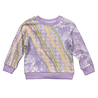 Purple Palaka Hawaii Leis Kid Ugly Christmas Sweater Hawaiian-plaid Elegant Tropical Vibes LT14 Kid Purple - Polynesian Pride