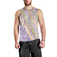 Purple Palaka Hawaii Leis Men Tank Top Hawaiian-plaid Elegant Tropical Vibes LT14 - Polynesian Pride