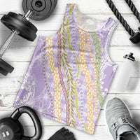 Purple Palaka Hawaii Leis Men Tank Top Hawaiian-plaid Elegant Tropical Vibes LT14 - Polynesian Pride