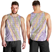 Purple Palaka Hawaii Leis Men Tank Top Hawaiian-plaid Elegant Tropical Vibes LT14 - Polynesian Pride