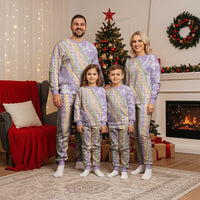 Purple Palaka Hawaii Leis Christmas Pajama Set Hawaiian-plaid Elegant Tropical Vibes LT14 - Polynesian Pride