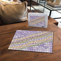 Purple Palaka Hawaii Leis Puzzle Hawaiian-plaid Elegant Tropical Vibes LT14 - Polynesian Pride