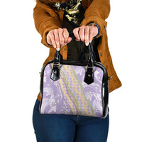 Purple Palaka Hawaii Leis Shoulder Handbag Hawaiian-plaid Elegant Tropical Vibes LT14 One Size Purple - Polynesian Pride