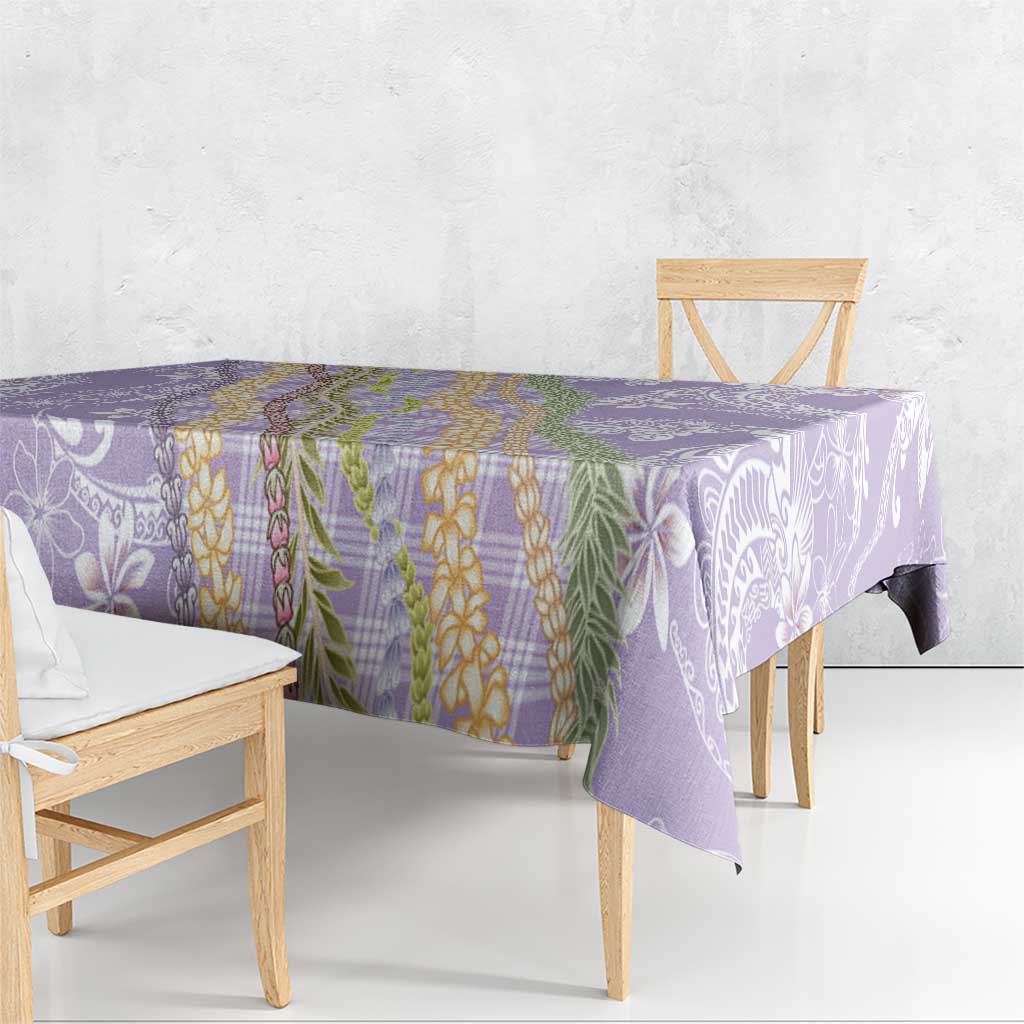 Purple Palaka Hawaii Leis Tablecloth Hawaiian-plaid Elegant Tropical Vibes LT14 - Polynesian Pride