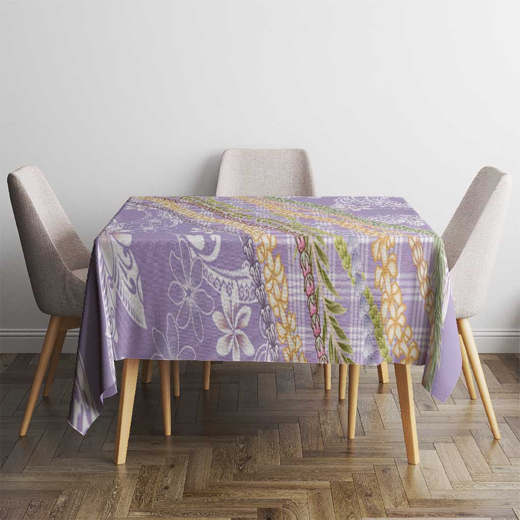 Purple Palaka Hawaii Leis Tablecloth Hawaiian-plaid Elegant Tropical Vibes LT14 - Polynesian Pride