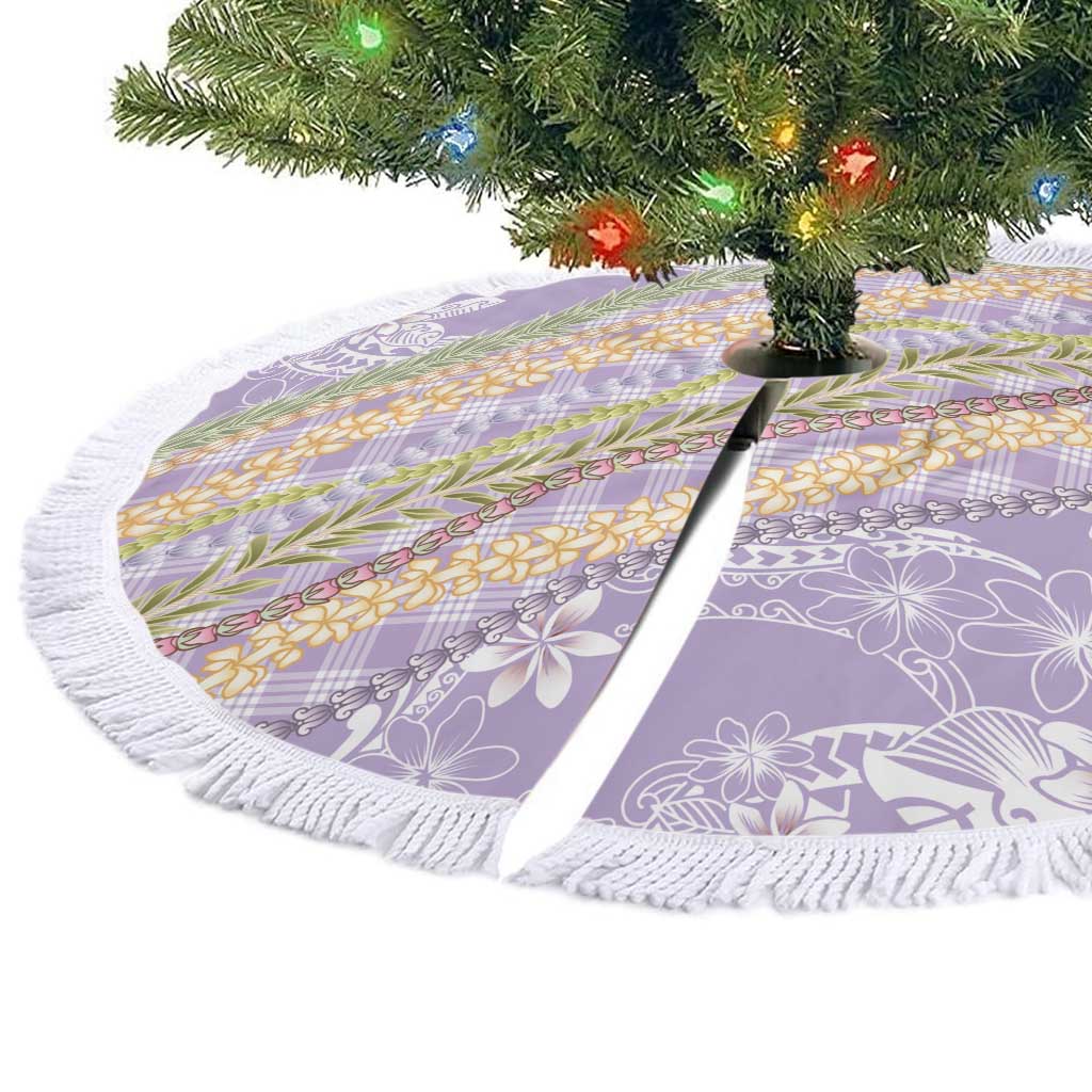 Purple Palaka Hawaii Leis Tree Skirt Hawaiian-plaid Elegant Tropical Vibes LT14 - Polynesian Pride
