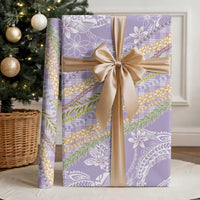 Purple Palaka Hawaii Leis Wrapping Paper Hawaiian-plaid Elegant Tropical Vibes LT14 - Polynesian Pride