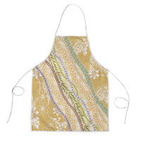 Yellow Palaka Hawaii Leis Apron Hawaiian-plaid Elegant Tropical Vibes - Polynesian Pride