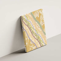 Yellow Palaka Hawaii Leis Canvas Wall Art Hawaiian-plaid Elegant Tropical Vibes - Polynesian Pride