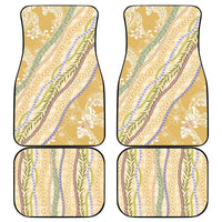 Yellow Palaka Hawaii Leis Car Mats Hawaiian-plaid Elegant Tropical Vibes - Polynesian Pride