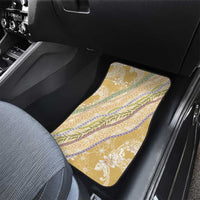 Yellow Palaka Hawaii Leis Car Mats Hawaiian-plaid Elegant Tropical Vibes - Polynesian Pride