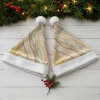 Yellow Palaka Hawaii Leis Christmas Santa Hat Hawaiian-plaid Elegant Tropical Vibes LT14 - Polynesian Pride