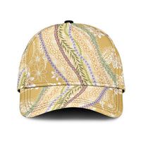 Yellow Palaka Hawaii Leis Classic Cap Hawaiian-plaid Elegant Tropical Vibes LT14 Universal Fit Yellow - Polynesian Pride