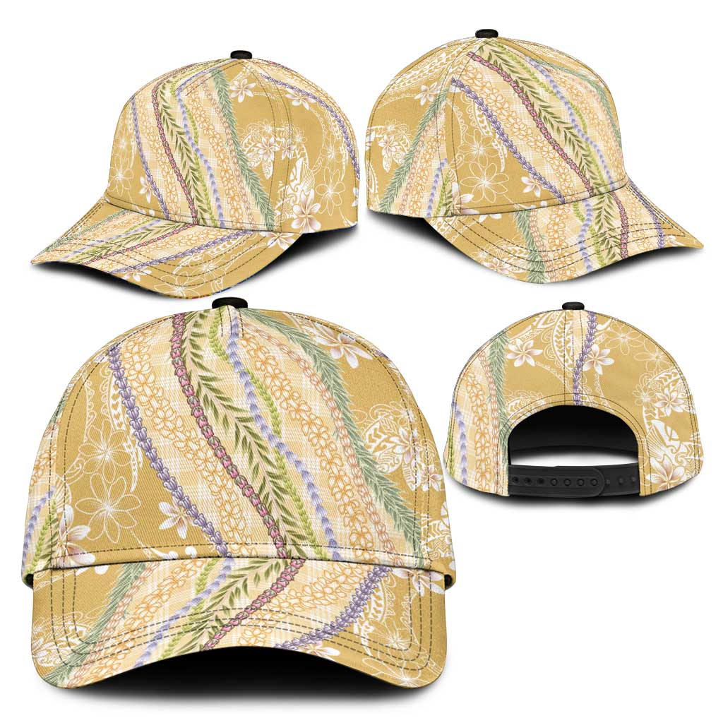 Yellow Palaka Hawaii Leis Classic Cap Hawaiian-plaid Elegant Tropical Vibes LT14 - Polynesian Pride