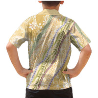 Yellow Palaka Hawaii Leis Family Matching Mermaid Dress and Hawaiian Shirt Hawaiian-plaid Elegant Tropical Vibes - Polynesian Pride