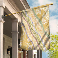 Yellow Palaka Hawaii Leis Garden Flag Hawaiian-plaid Elegant Tropical Vibes - Polynesian Pride